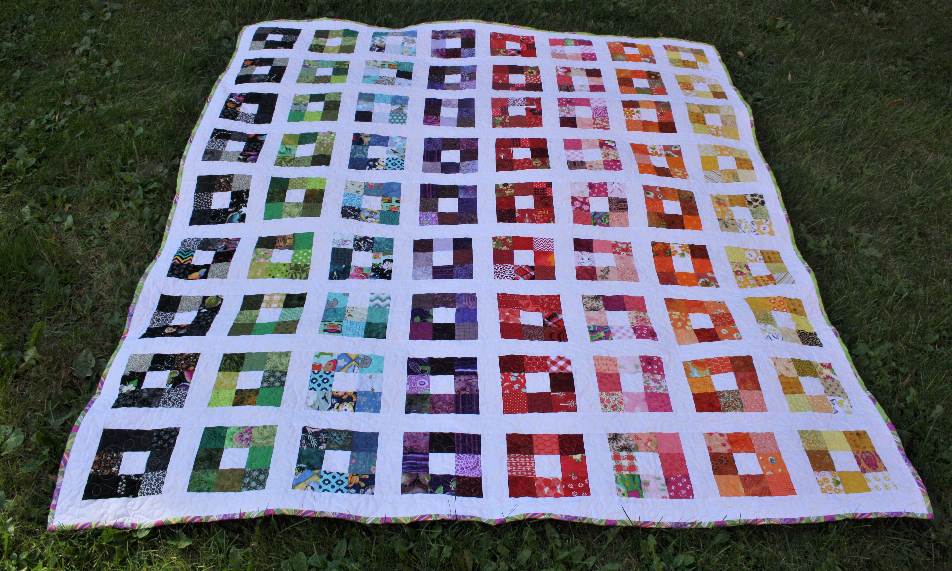 FO: Rainbow Block Party – Wandering Cat Studio